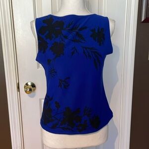 Pilot Brand Royal Blue & Black Sheath Top. Size 14